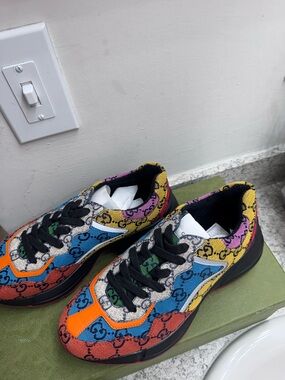 Gucci Multicolor GG Logo Patchwork Sneakers